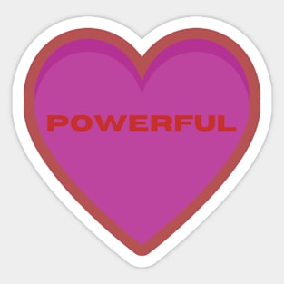 Powerful Candy Heart Sticker